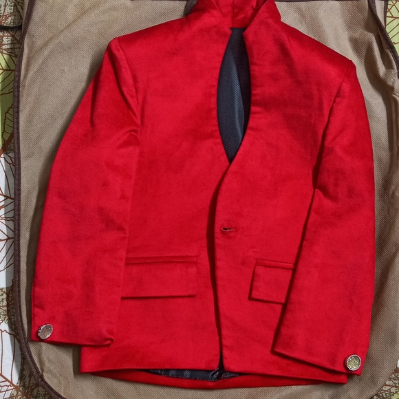 Boys Red Western Coat dress - Picture 5 of 7